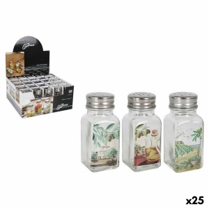 Salière Anna verre 4 x 4 x 10 cm (25 Unités)