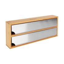 Kitchen Paper Holder Quttin Bamboo Aluminium 33,5 x 13 x 5,5 cm (12 Units)