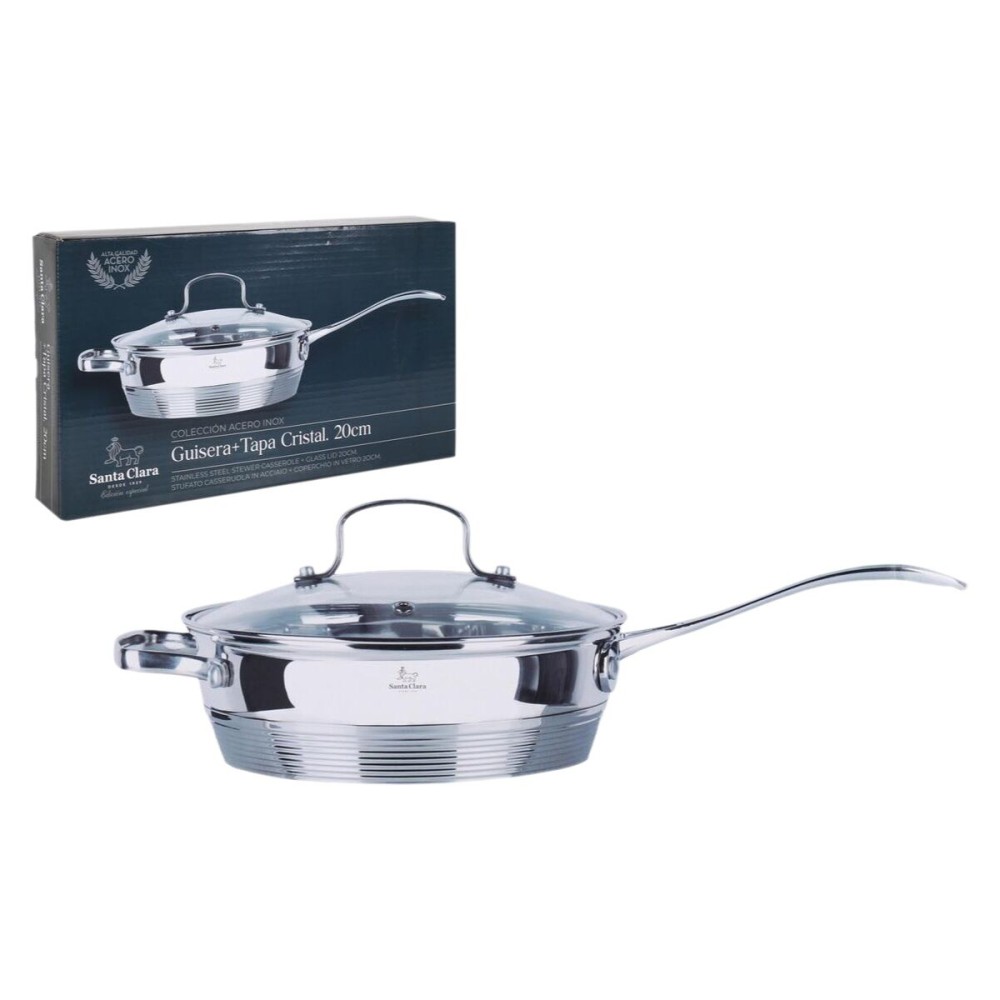 Casserole avec Couvercle Santa Clara Santa clara Ø 21,5 x 43 x 5,5 cm (2 Unités)