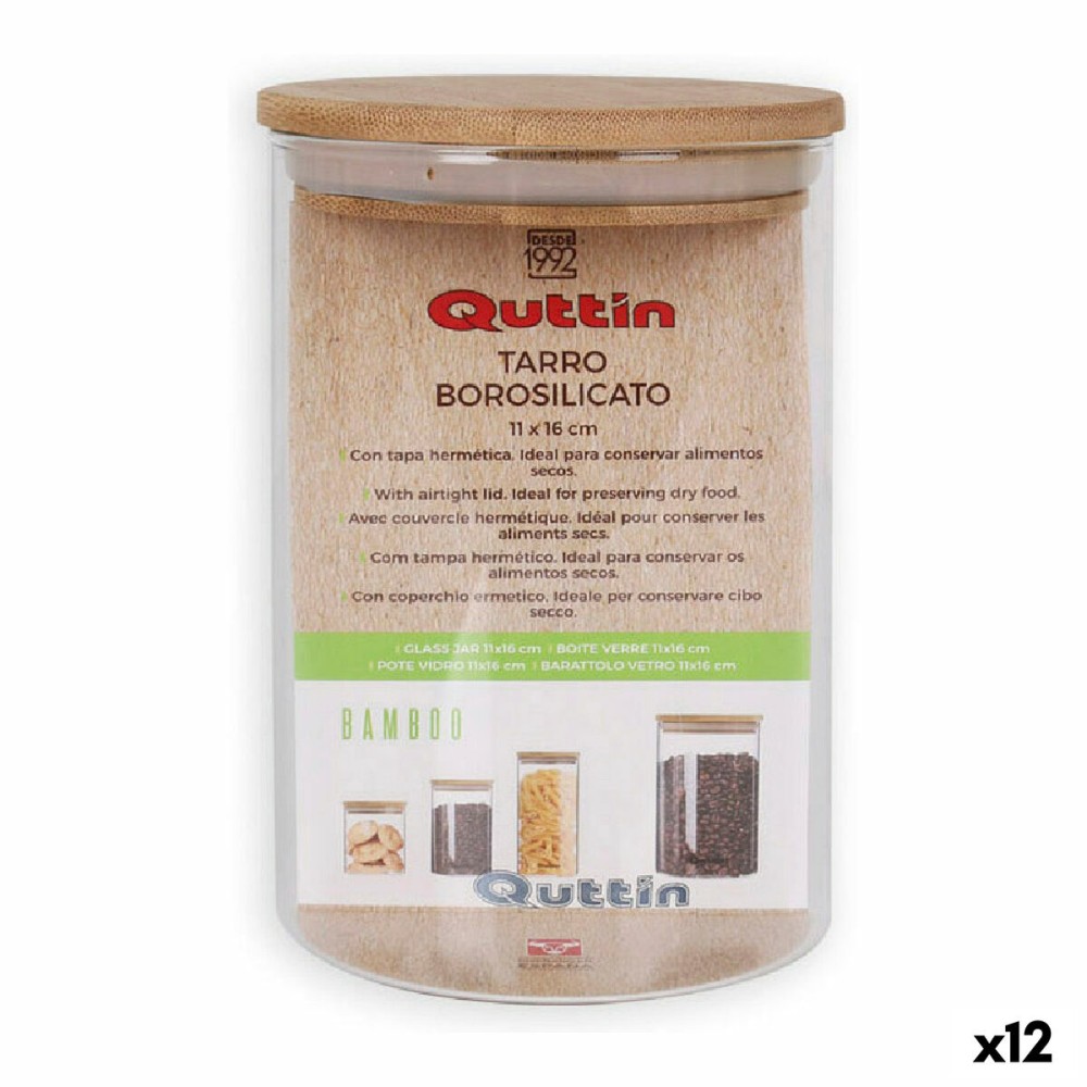Gefäß Quttin Silikon 1,15 L 11 x 11 x 16 cm (12 Stück)