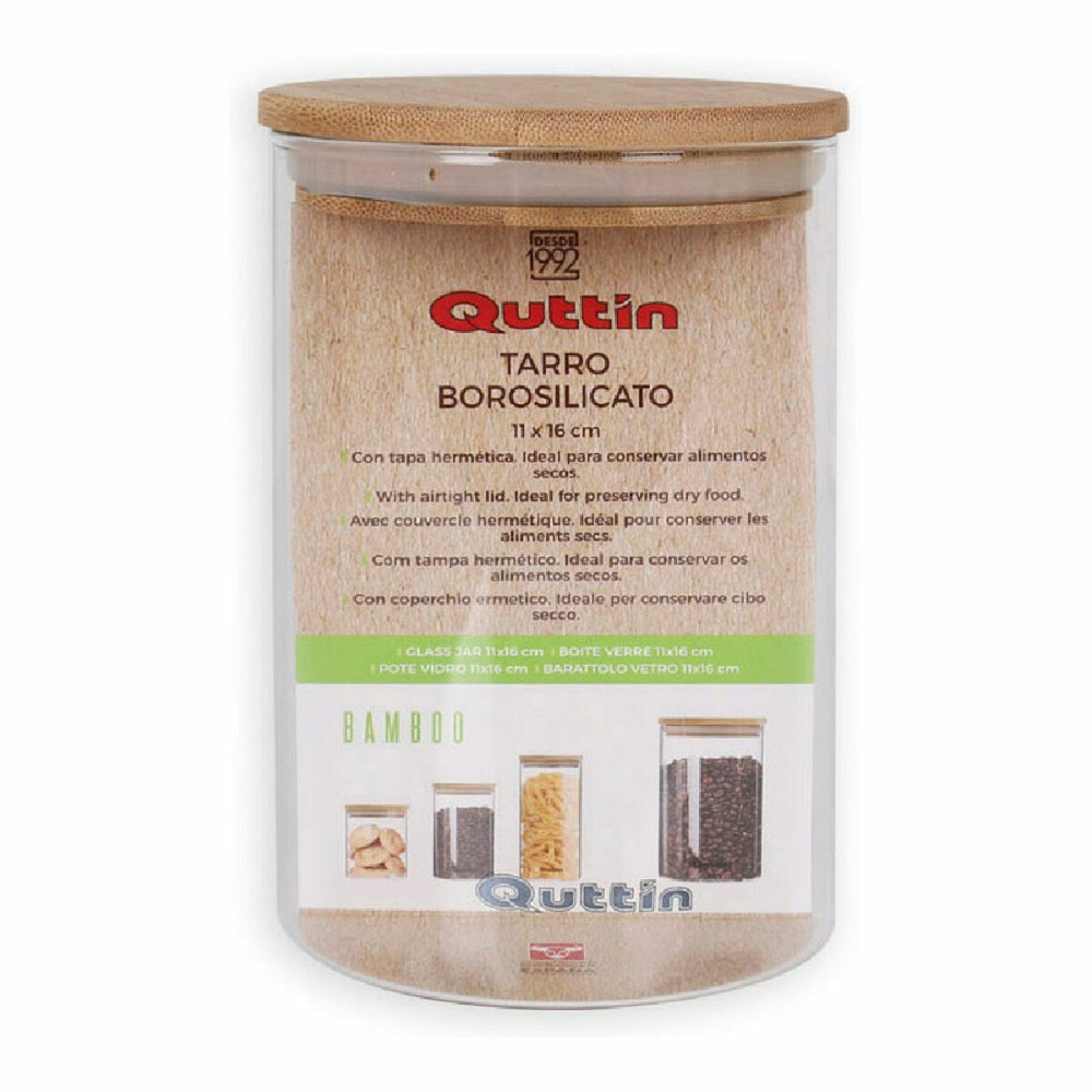 Gefäß Quttin Silikon 1,15 L 11 x 11 x 16 cm (12 Stück)