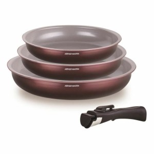 Pfanne Arthur Martin Prune Aluminium Ø 24 cm Ø 20 cm Ø 28 cm (3 Stück)