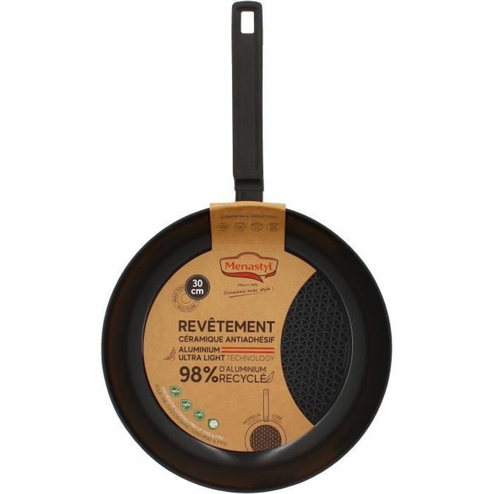 Pfanne Menastyl Schwarz Geschmiedetes Aluminium Ø 30 cm