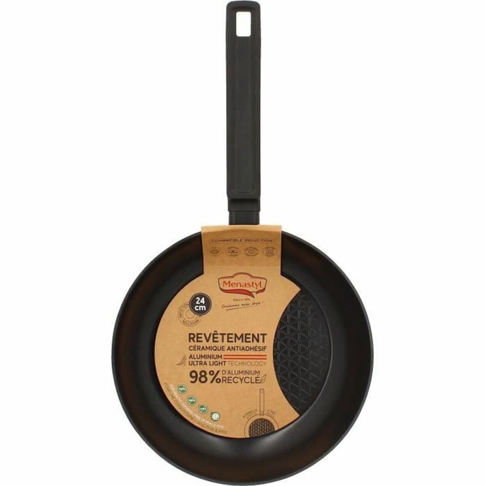 Pfanne Menastyl Schwarz Geschmiedetes Aluminium Ø 24 cm
