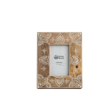 Photo frame Romimex Brown Mango wood 10 x 15 x 2 cm