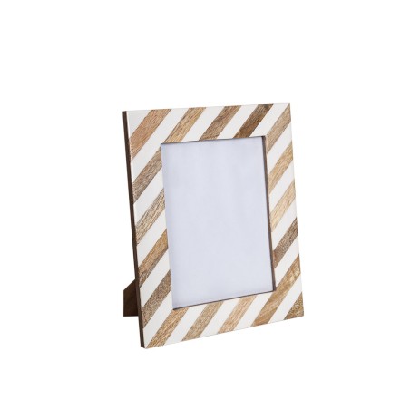 Fotorahmen Romimex Braun Beige Holz Harz 15 x 20 x 2 cm