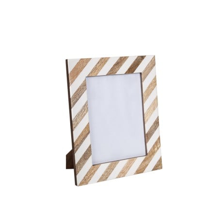 Photo frame Romimex Brown Beige Wood Resin 15 x 20 x 2 cm