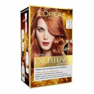 Dauerfärbung L'Oreal Make Up EXCELLENCE Goldenes Kupferrot (1 Stück)