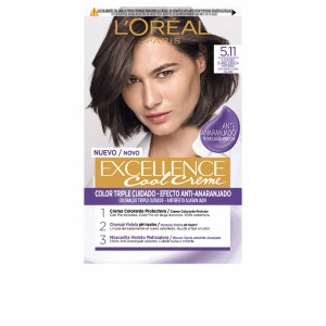 Dauerhafte Creme-Coloration L'Oreal Make Up Excellence Cool 5.11-castaño claro ceniza intenso