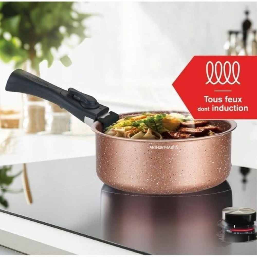 Batterie de Cuisine Arthur Martin Terracotta 18 Pièces