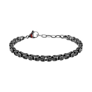Herrenarmreif Sector SAFT76 Silber Schwarz