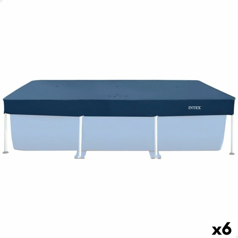 Poolabdeckung Intex Marineblau 260 x 30 x 160 cm rechteckig (6 Stück)