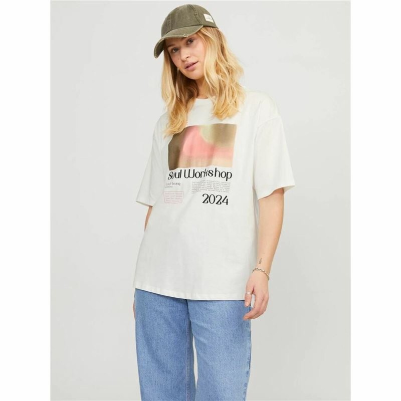 Damen Kurzarm-T-Shirt Jack & Jones Jxpaige Weiß