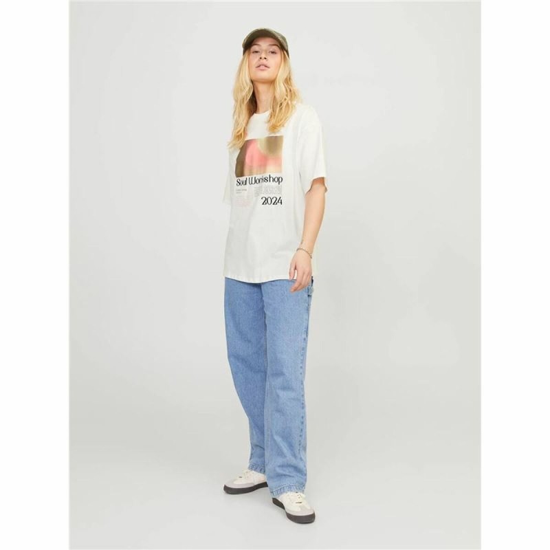 T-shirt à manches courtes femme Jack & Jones Jxpaige Blanc