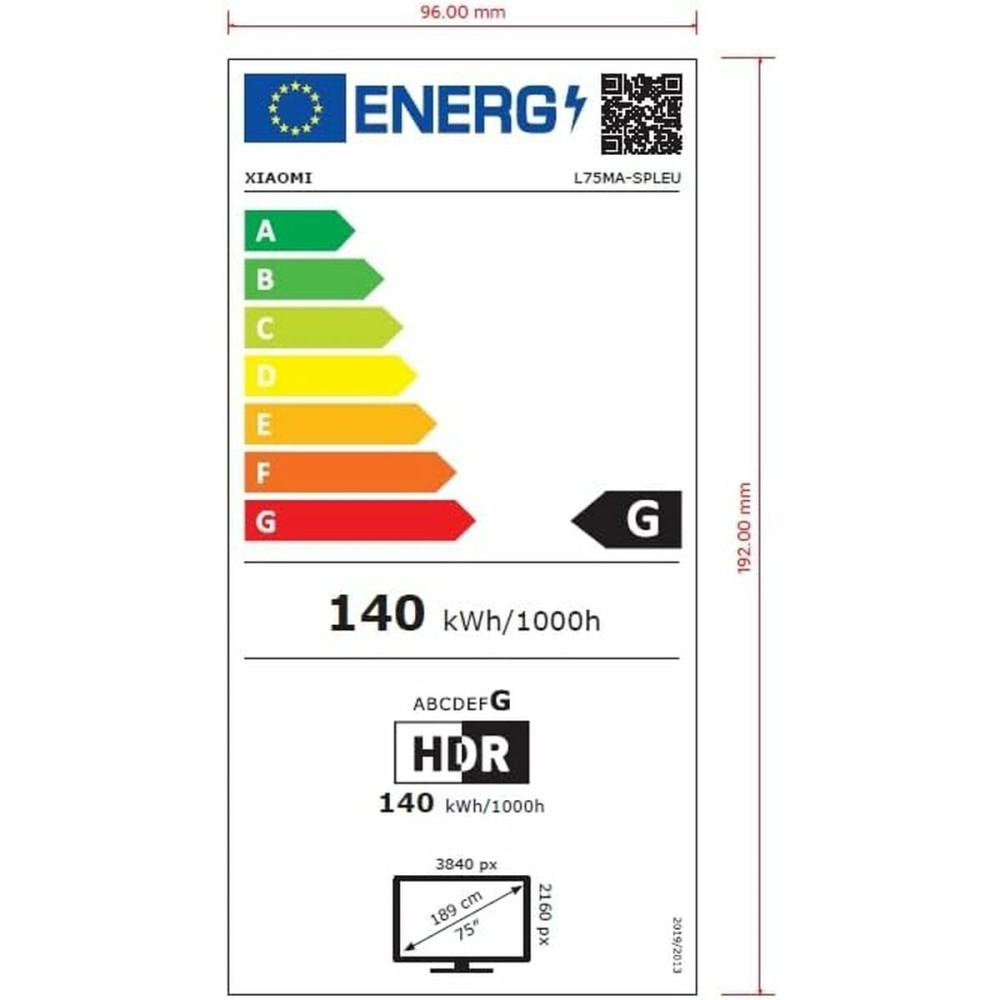 TV intelligente Xiaomi MINILED 2025 LED 4K Ultra HD 75"