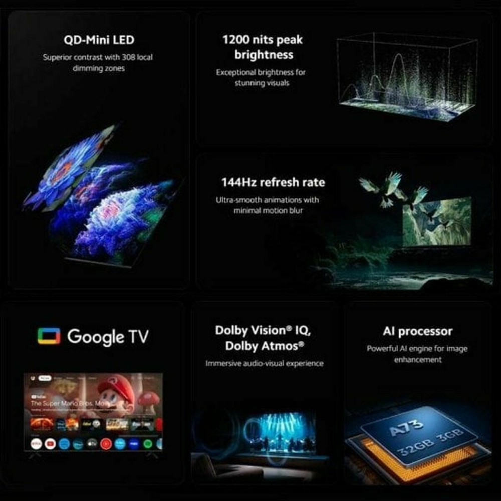 TV intelligente Xiaomi MINILED 2025 LED 4K Ultra HD 75"