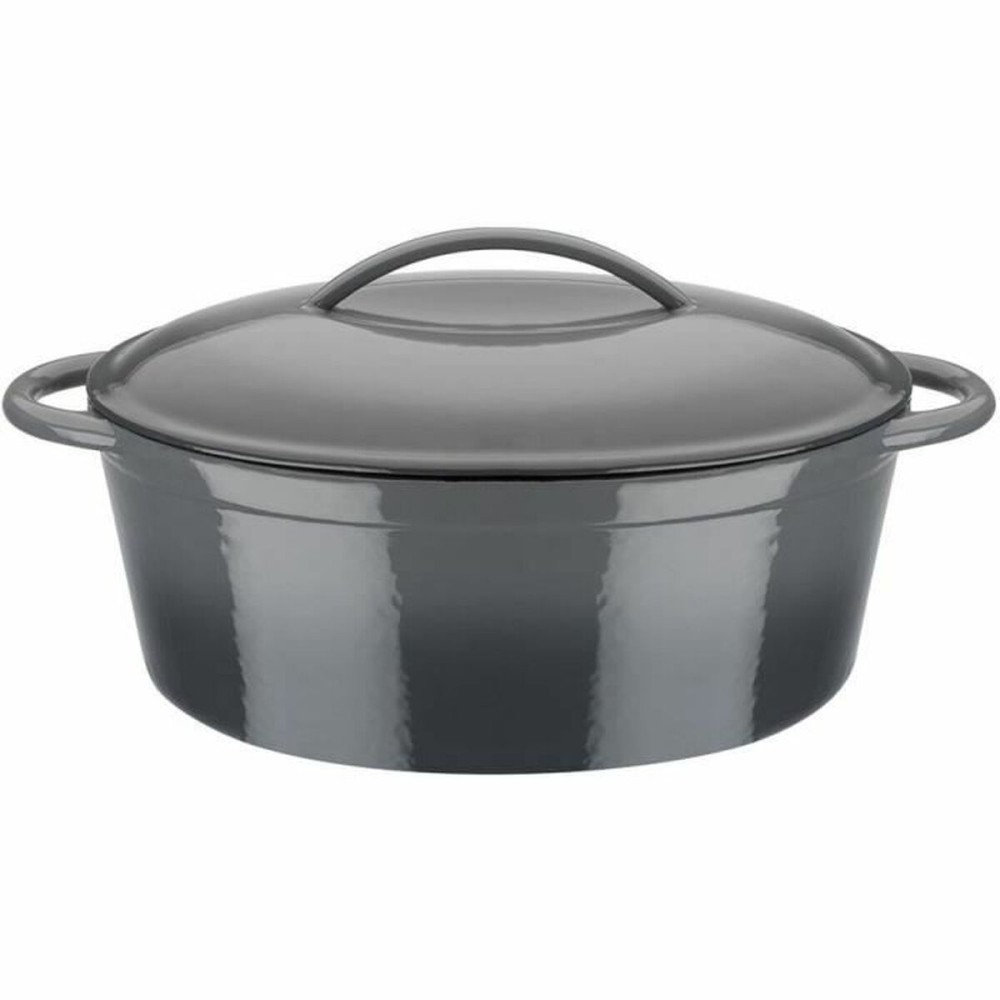 Topf mit Deckel GSW Grau Gusseisen