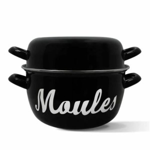 Casserole Menastyl Noir Acier émaillé vitrifié