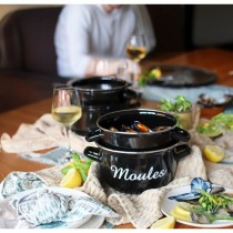 Casserole Menastyl Noir Acier émaillé vitrifié