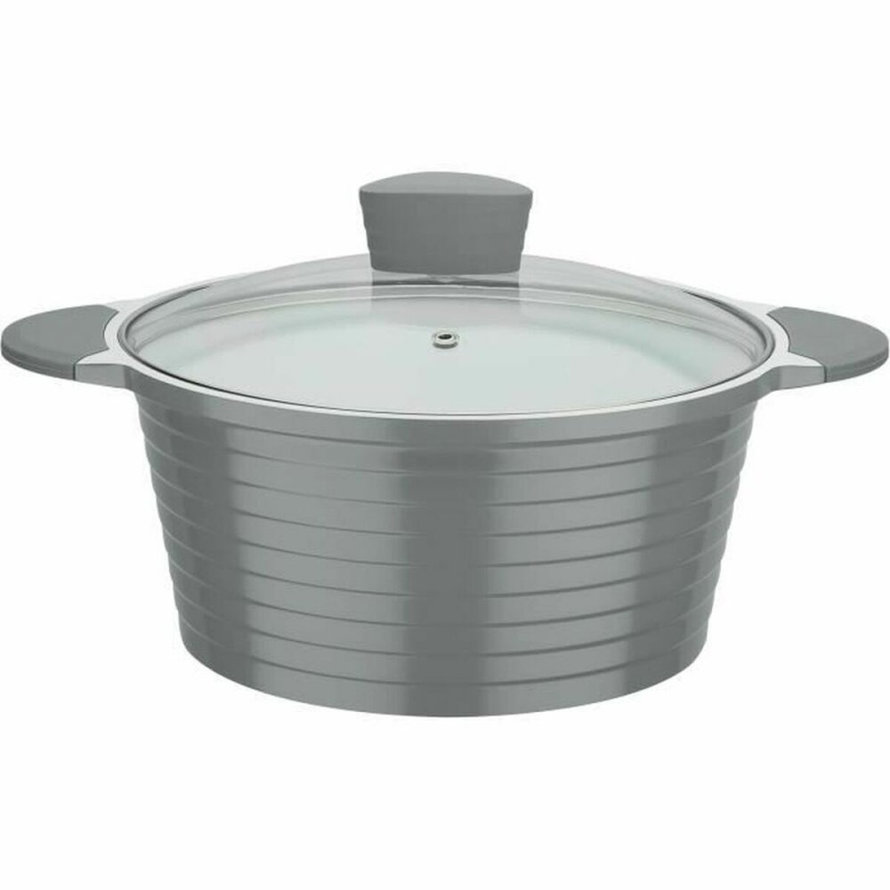 Topf GSW Weiß Grau aus Keramik Aluminiumguss 2 Stücke
