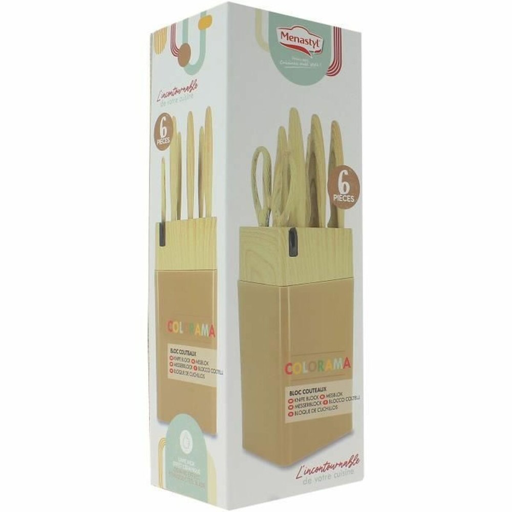 Ensemble de Couteaux Menastyl Marron polypropylène 6 Pièces (6 Unités)