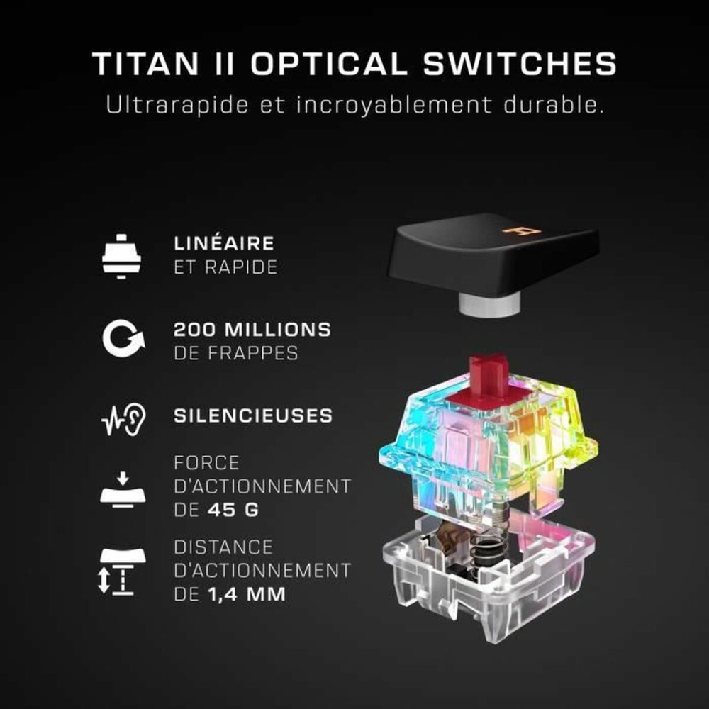 Tastatur Turtle Beach Vulcan II Schwarz QWERTY