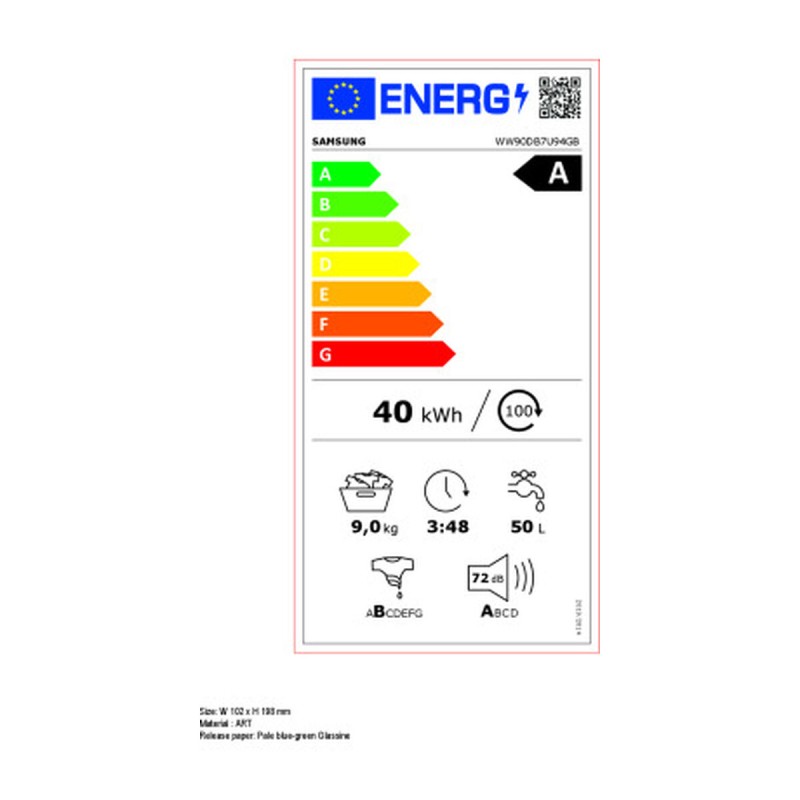 Waschmaschine Samsung WW90DB7U94GBU3 60 cm 9 kg