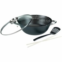 Wok Pfanne GSW Stahl Geschmiedeter Stahl Ø 32 cm 4 Stücke