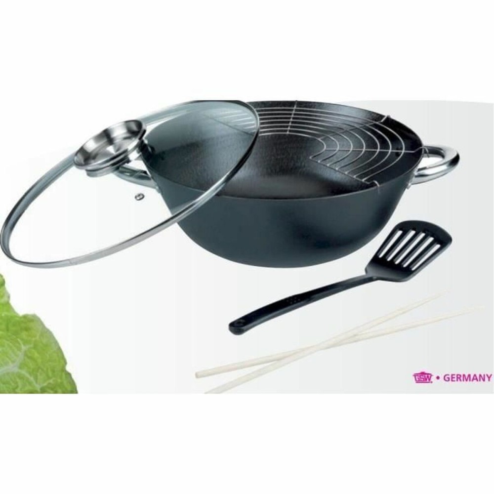 Wok GSW Acier Acier forgé Ø 32 cm 4 Pièces
