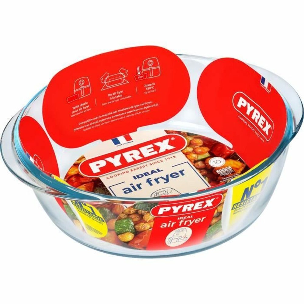 Ofenschüssel Pyrex Durchsichtig Borosilikatglas rund Ø 26 cm