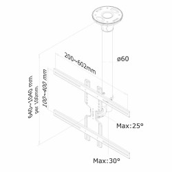 TV Halterung Neomounts FPMA-C400SILVER 52" 35 kg