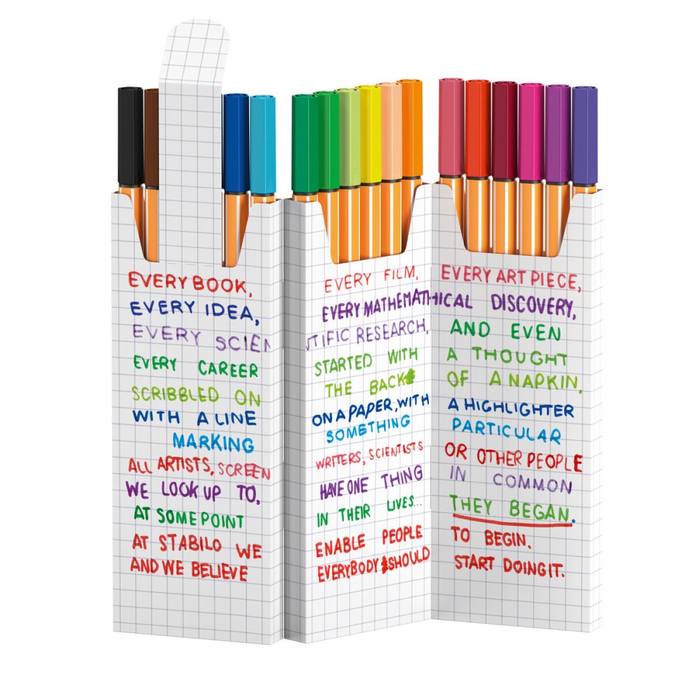 Felt-tip pens Stabilo Multicolour 18 Pieces