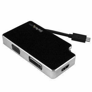 Adaptateur USB C vers VGA/HDMI/DVI Startech CDPVGDVHDB Argent