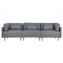 Canapé chaise longue DKD Home Decor Gris Métal Moderne 276 x 152,5 x 84 cm