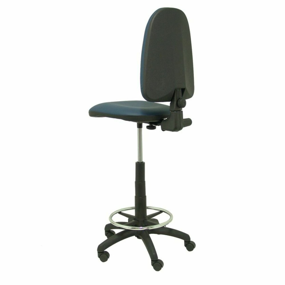 Tabouret Ayna Piqueras y Crespo T04CPSPAZM Bleu Noir Blue marine Métal Simili Cuir