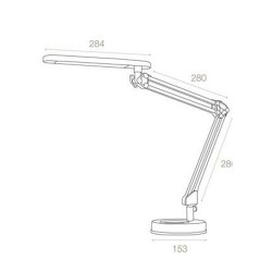 Flexo/Lampe de bureau Archivo 2000 Led4Stars Argenté Aluminium ABS 394 Lm