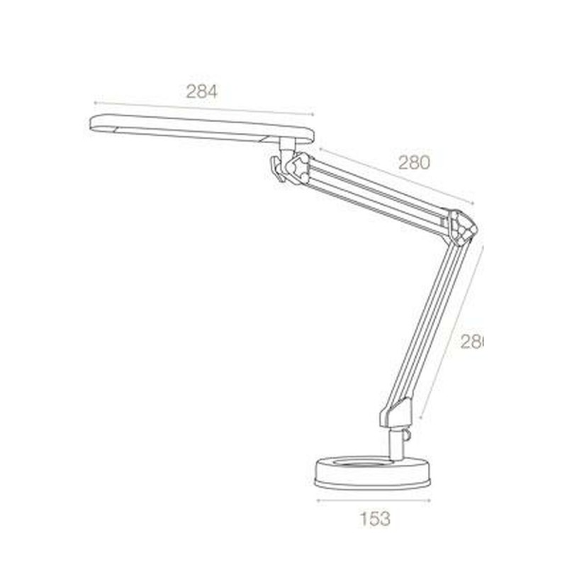 Flexo-/Tischleuchte Archivo 2000 Led4Stars Silberfarben Aluminium ABS 394 Lm