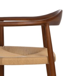 Dining Chair Brown Natural 42,7 x 54,8 x 77,5 cm