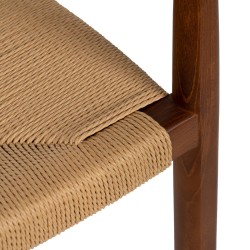 Dining Chair Brown Natural 42,7 x 54,8 x 77,5 cm