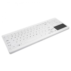 Clavier sans fil Cherry AK-C7412F-GUS-W Blanc Espagnol Qwerty