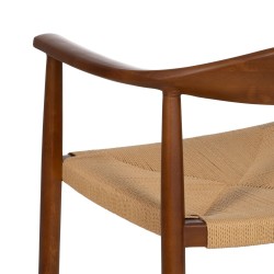 Dining Chair Brown Natural 42,7 x 54,8 x 77,5 cm