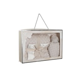 Coffret Bébé Home ESPRIT Bleu Beige Rose Polyester (3 Unités)