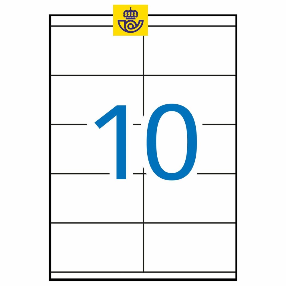 Étiquettes adhésives Apli 1278 100 Volets 105 x 57 mm Blanc