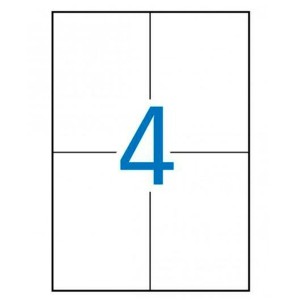 Étiquettes adhésives Apli 1280 100 Volets 105 x 148 mm Blanc A4