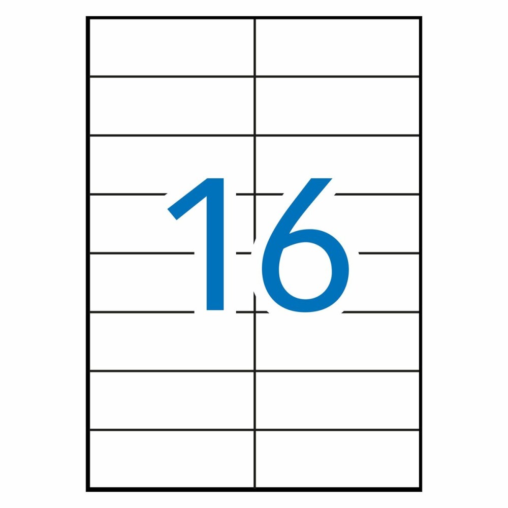 Adhesive labels Apli 1274 100 Sheets 105 x 37mm White Brass