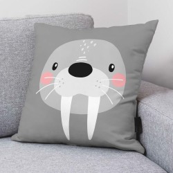 Cushion cover Kids&Cotton Tabor A Grey 50 x 50 cm Seal