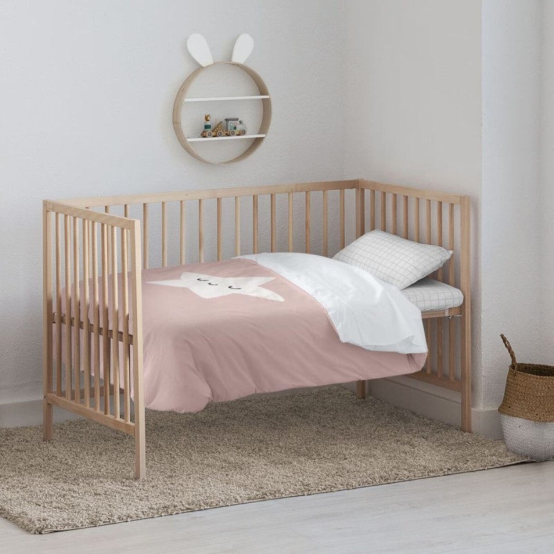 Parure de couette Kids&Cotton Nadir Rose 100 x 120 cm