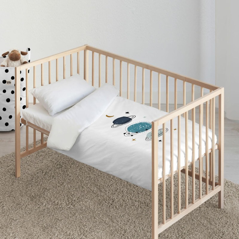 Bettbezug-Set Kids&Cotton Dayton Big Weiß 115 x 145 cm