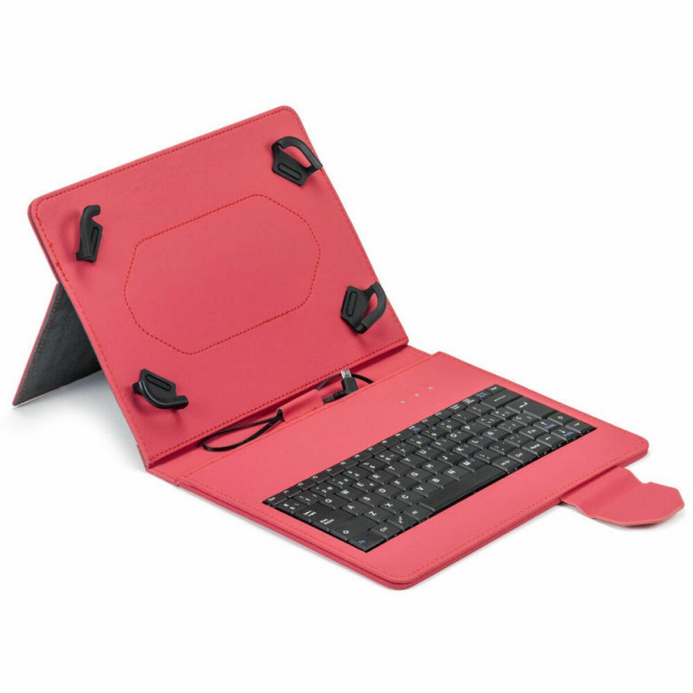 iPad-Case + Tastatur Maillon Technologique MTKEYUSBRED Schwarz Rot Qwerty Spanisch
