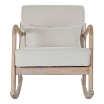 Sessel DKD Home Decor Beige natürlich Kautschukholz Sixties 66 x 85 x 81 cm